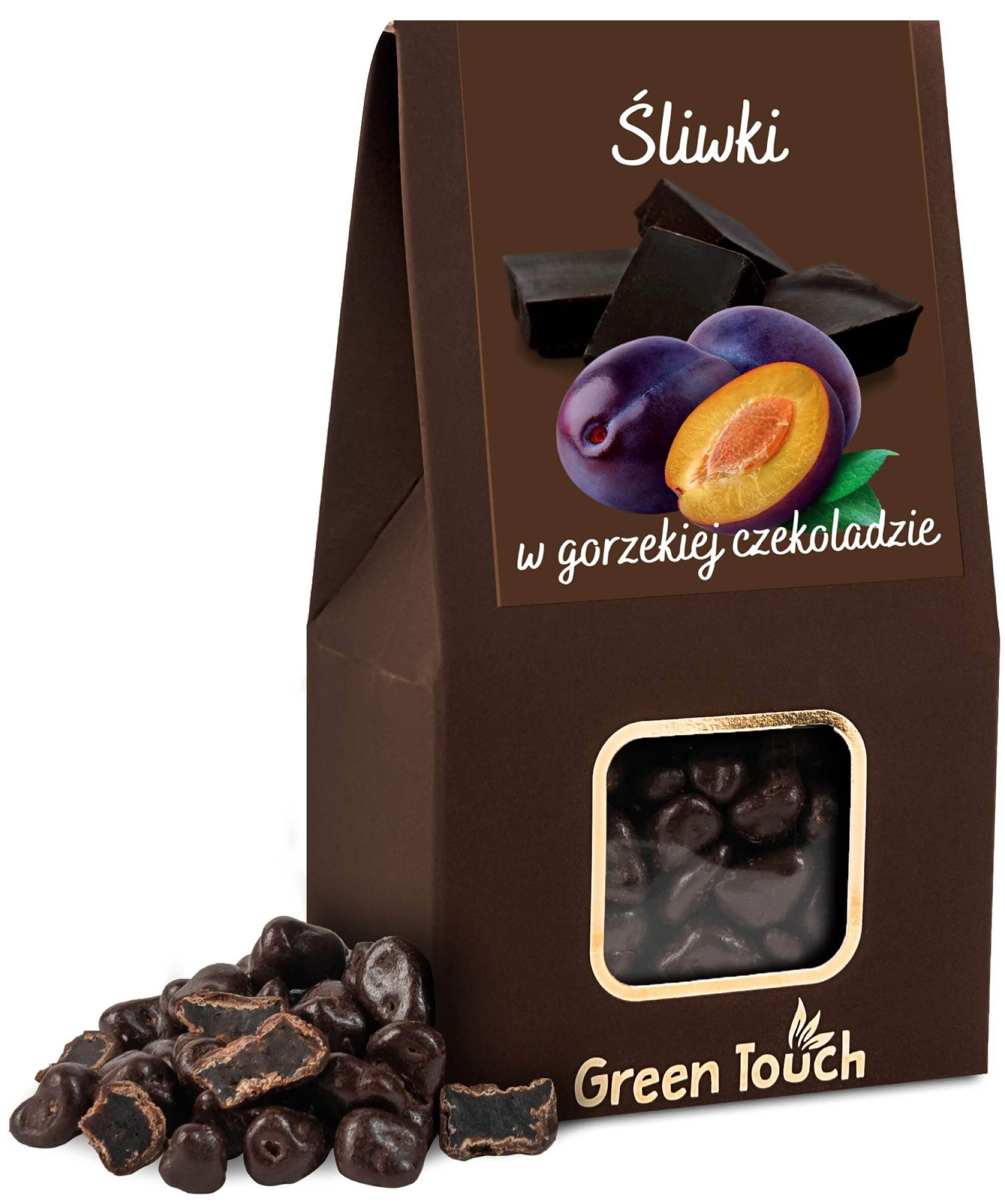 Śliwki suszone w gorzkiej czekoladzie 100 g
