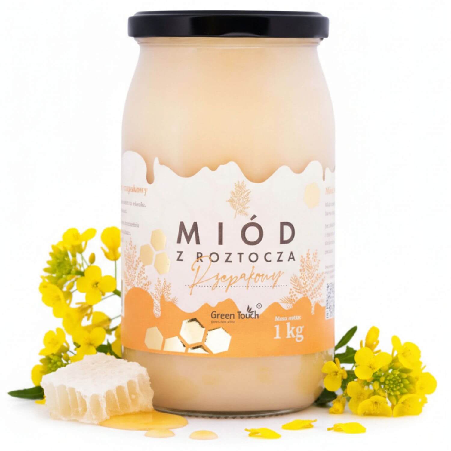 Miód rzepakowy 1 kg polski delikatny pasieka miody z Roztocza Green Touch