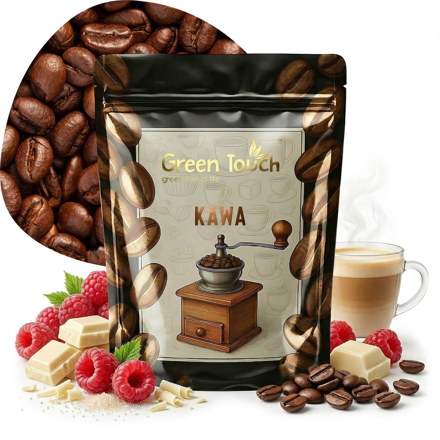 Kawa smakowa malinowa z białą czekoladą arabica 200 g