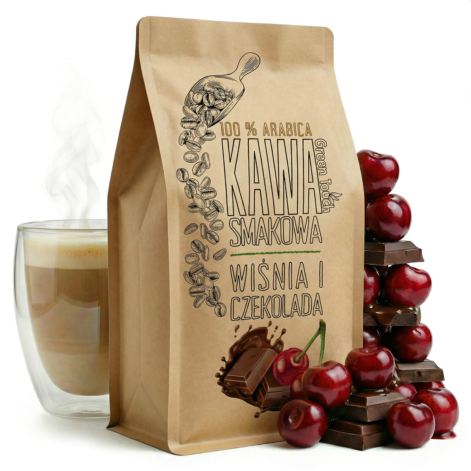 Kawa smakowa wiśnie w czekoladzie arabica 1 kg