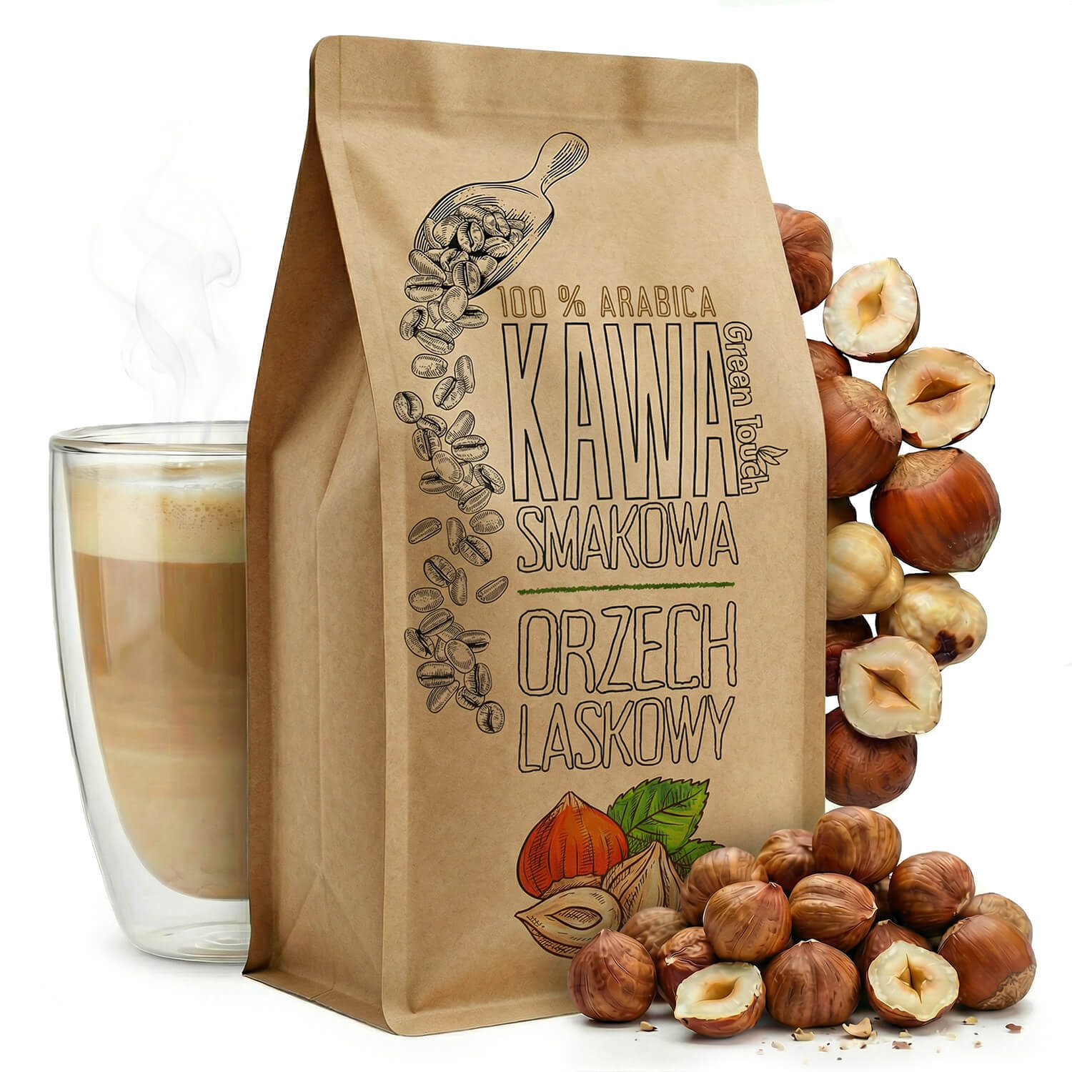 Kawa smakowa orzechowa hazelnut orzech laskowy 1 kg